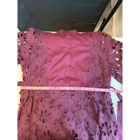 TUCKERNUCK Women’s Merlot Lace Calliope Dress Size L Long Balloon Sleeve Boho - Picture 16 of 16